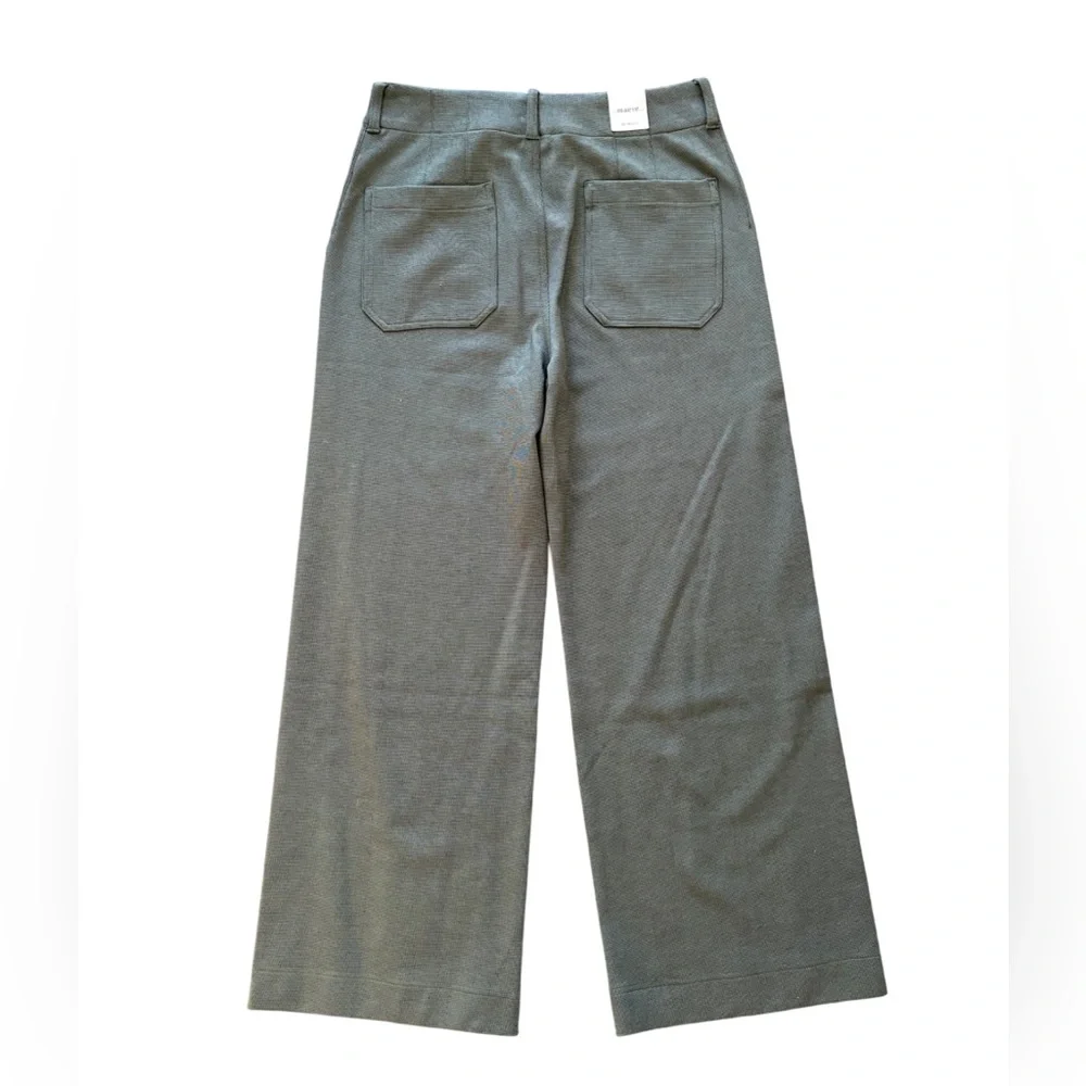 NWT Anthropologie Maeve The Colette Knit Crop Wide-Leg Green Trousers Sz 32 Tall - Picture 5 of 8